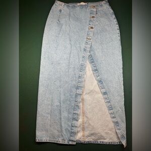 ZARA Denim Wrap Maxi Skirt – NWT